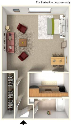 Studio | 375 sqft