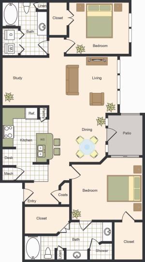 Two Bedroom Floorplan