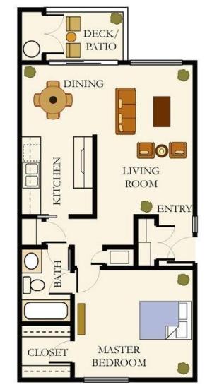 1x1 Evergreen Floorplan