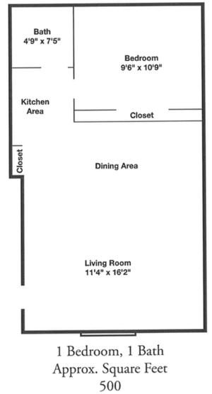 Floor Plan 1 | Apartments In Belleville NJ | Branch Brook Gardens (The Woodlands)