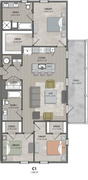 Vecina C1 Floor Plan