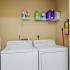Washer and dryer in a closet.