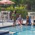 Residents enjoying a swim in the community pool.
