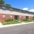 Canyon Square Apartments & Townhomes, exterior, brick and tan building, exterior enrances, street, walk ways, grass, trees, plants