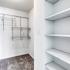 Americana Southdale Apts; interior, closet, organizing system, shelving, closet lighting