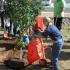 Children planting trees on Earth Day
