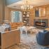 Community room with fireplace