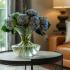 Blue flowers in vase