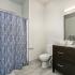 Bathroom in one bedroom apartment at Galloway Creek
