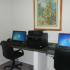 Business center with computers and printer