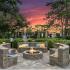 Custom Fire Pit with Lake Fountain View