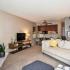 Spacious living room open concept layout.