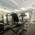 fitness center at apartment community