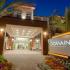 Exterior view of apartment, apartment  grounds, and entrance | Domain West | Luxury Apartments Houston