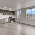 Brand new apartment kitchen and living area