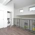 Second story of loft floorplan with stackable washer/dryer