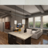 Crescendo Apartments, interior, open concept, kitchen, living room, dining room, large windows, high ceilings, island with breakfast bar, wood flooring,