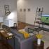 Hardwood Floors in Living Area | Apartments In Waco, TX | Apartments Near Baylor University | LL Sams Historic Lofts