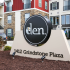 Outdoor signage at The Den | Apartments in Columbia, MO