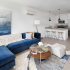 1 Bed / 1 Bath - 623 SF - Living Room & Kitchen