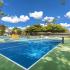 Sport courts include pickle ball, bocci ball, corn hole and tennis