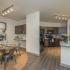 Spacious Dining Room with Work Area and View into Large Open Kitchen  | Apartments in Nashville | 909 Flats