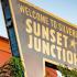 Close up of the Sunset Junction sign near Junction 4121