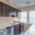 Modern kitchen at Harvard Village Apartments in Adams Morgan Washington DC