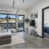 Living room with access to spacious terrace.