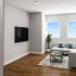 living room with furniture in an apartment
