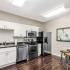 Kitchen with White cabinetry