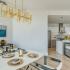 dining room with chandelier