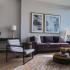 living room with floor to ceiling window