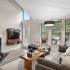 furnished living room with fireplace
