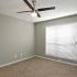 Vacant bedroom with attached bathroom