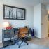Home office with desk