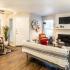 Furnished living room and dining room
