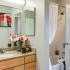 Bathroom with sink and shower