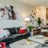 Furnished living room and dining room