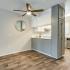 Vacant dining room and kitchen