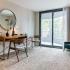 Home office with desk