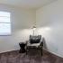 Vacant bedroom with large window