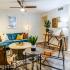 Living room and kitchen