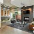 Clubhouse TV lounge and fire place