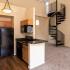 Living room and kitchen