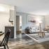 Living room, dining room, kitchen