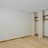Vacant bedroom with large closet