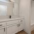 bathroom sink and shower