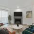 furnished living room with fireplace