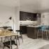 furnished kitchen and dining area of apartment